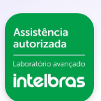 Selo de assistência autorizada Intelbras com laboratório avançado